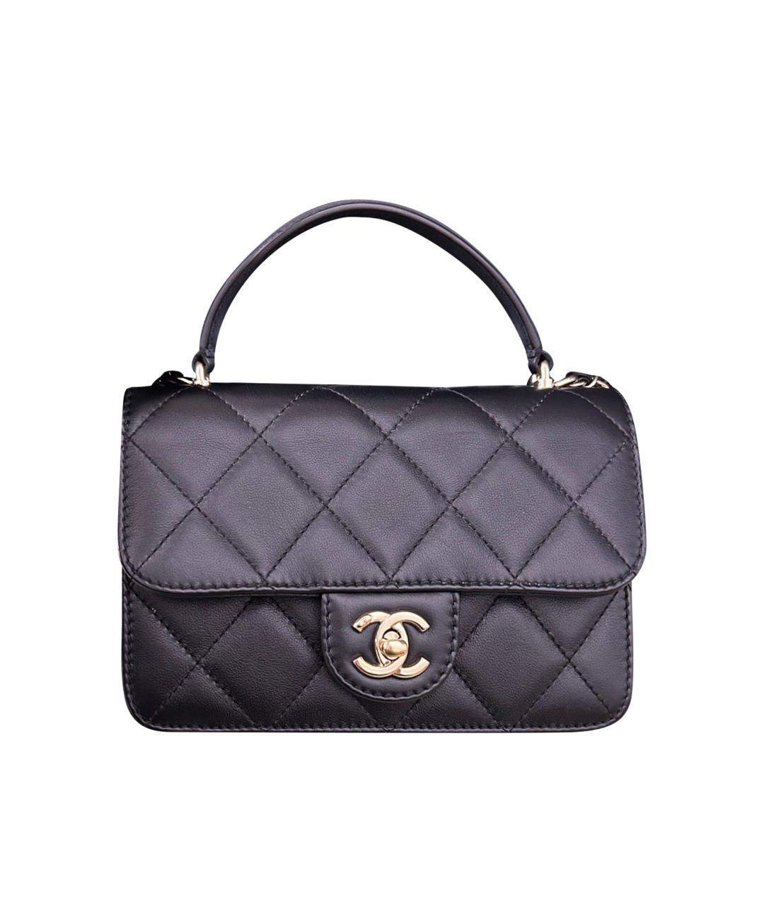 CHANEL Черная кожаная сумка через плечо, фото 1