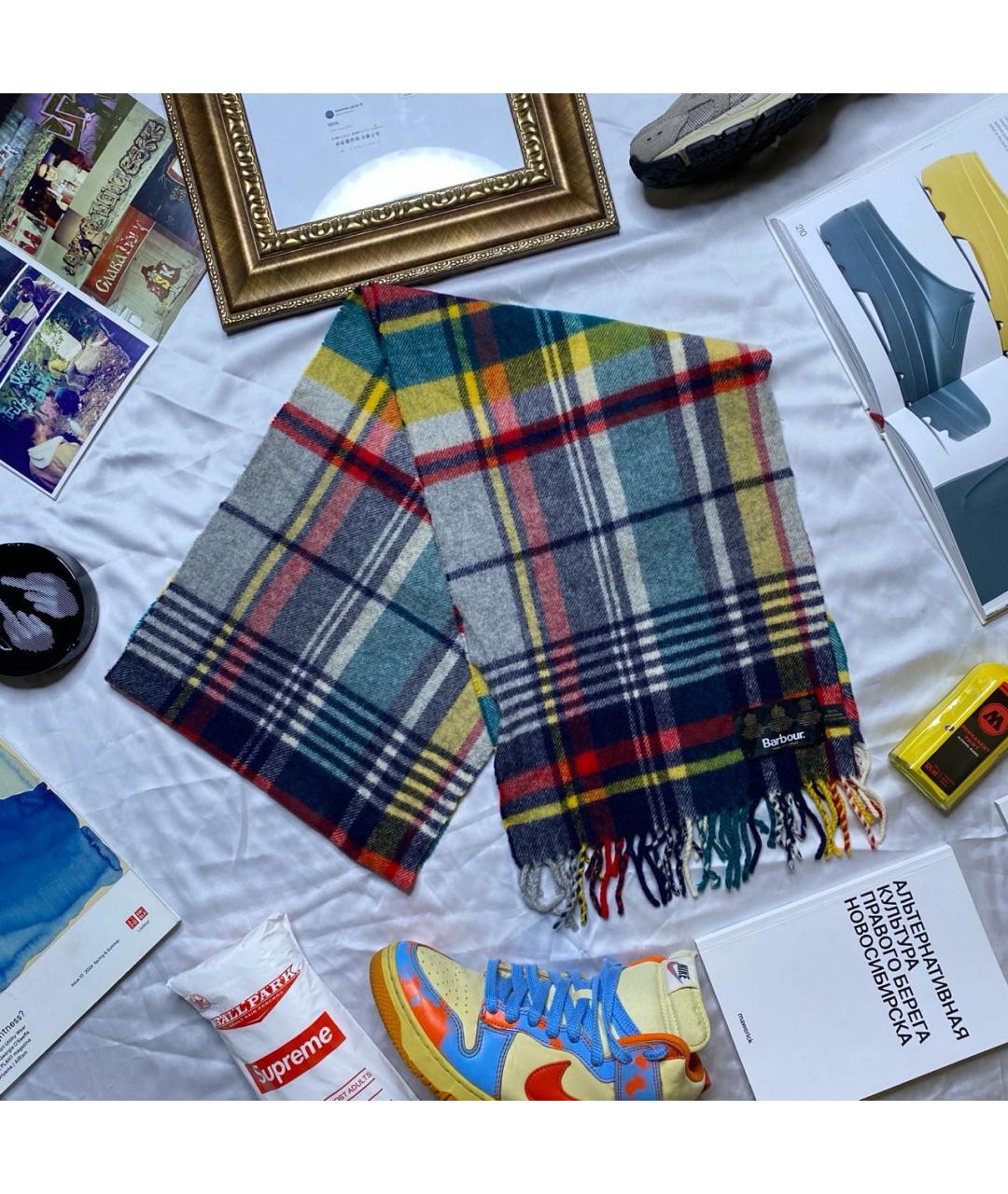 BARBOUR Мульти шерстяной шарф, фото 8