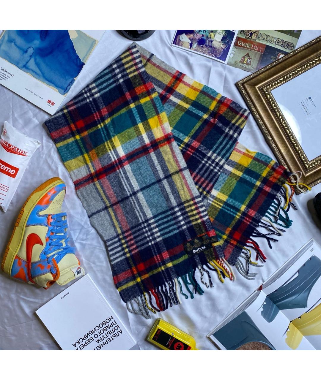 BARBOUR Мульти шерстяной шарф, фото 2