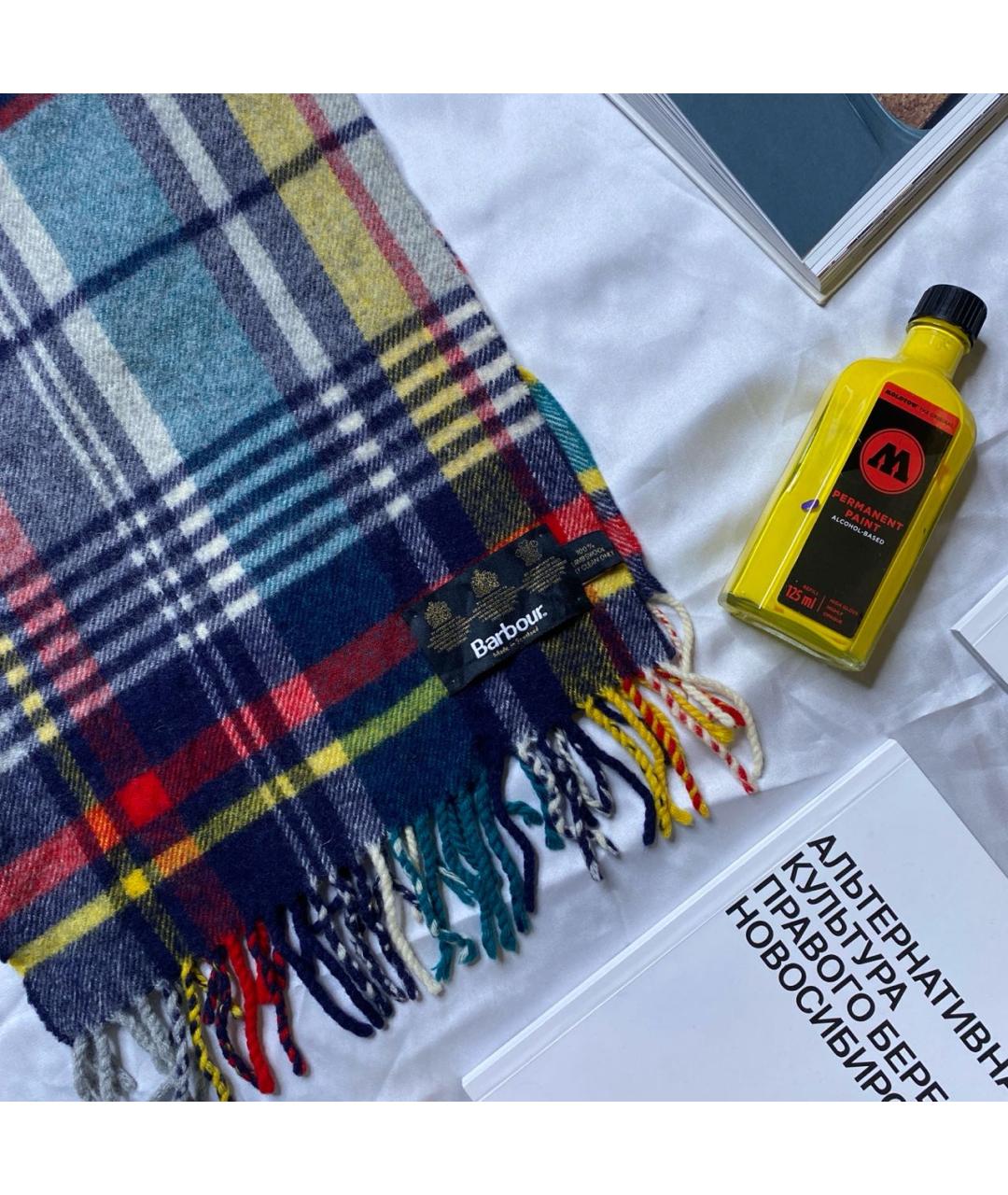 BARBOUR Мульти шерстяной шарф, фото 3