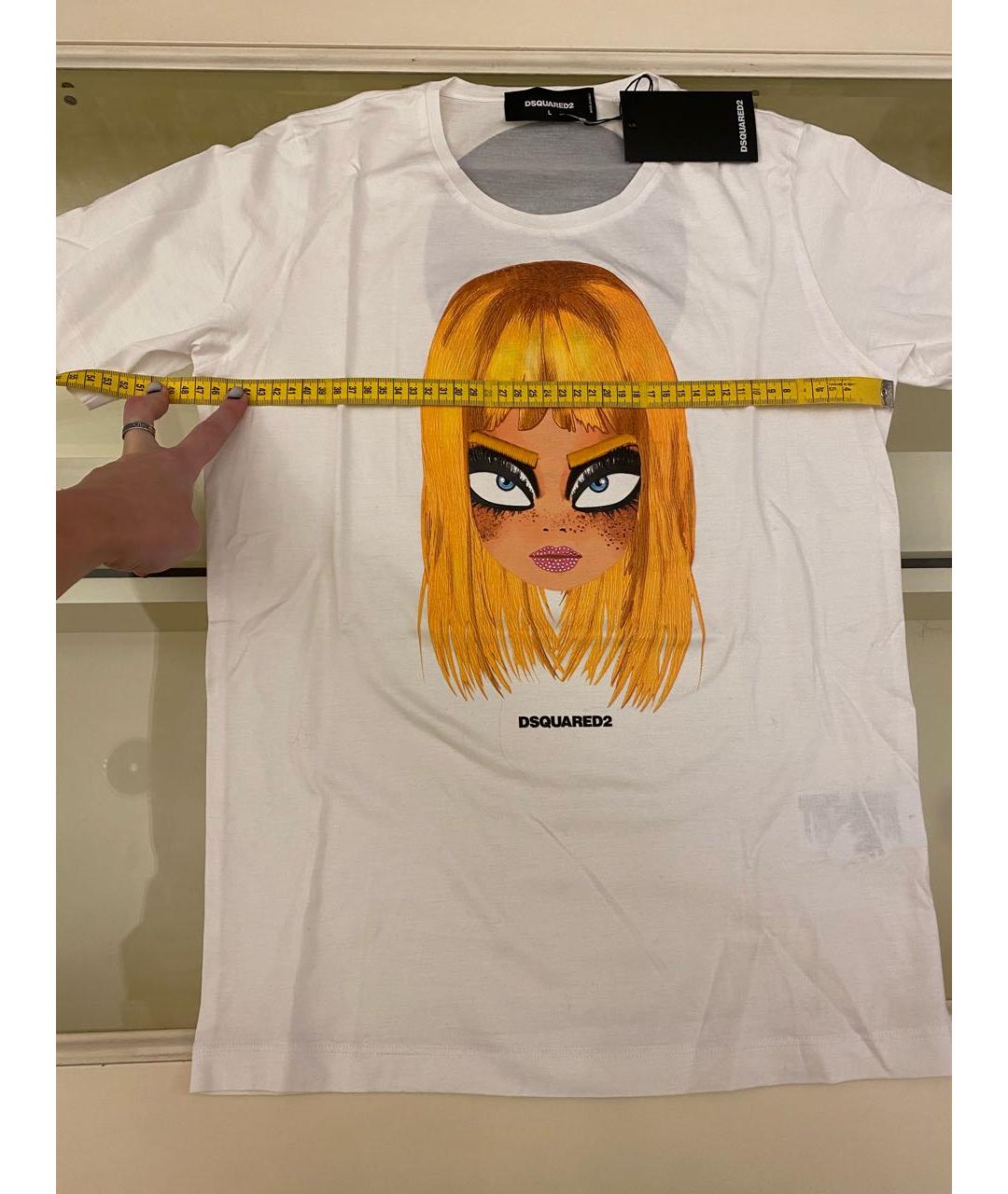 DSQUARED2 Белая хлопковая футболка, фото 7