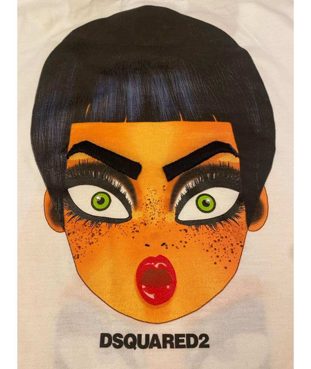 DSQUARED2 Белая хлопковая футболка, фото 6