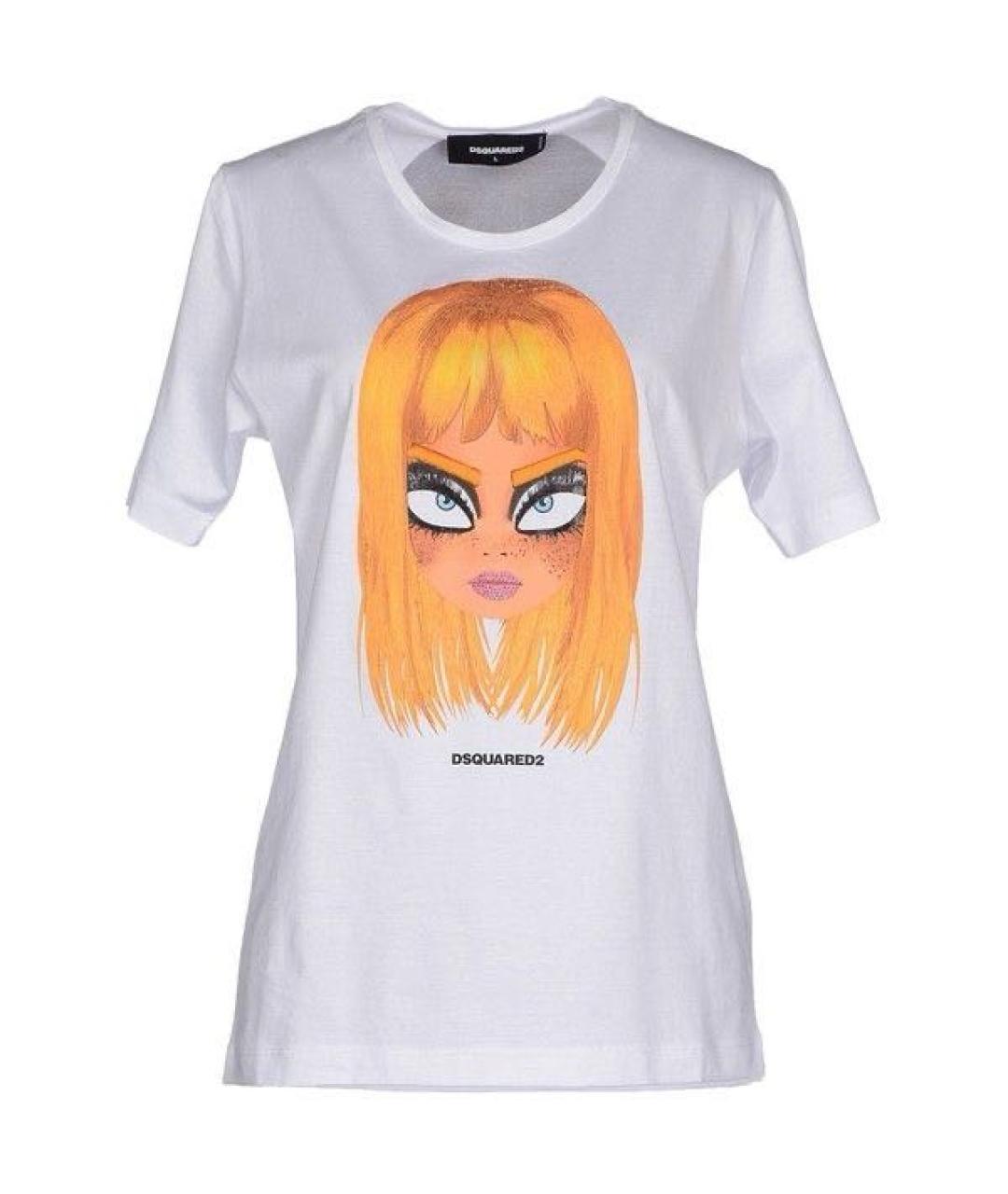 DSQUARED2 Белая хлопковая футболка, фото 1