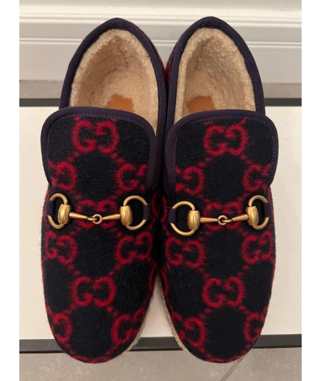 GUCCI Мульти текстильные лоферы, фото 2