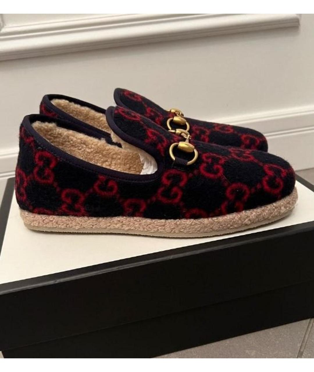 GUCCI Мульти текстильные лоферы, фото 5