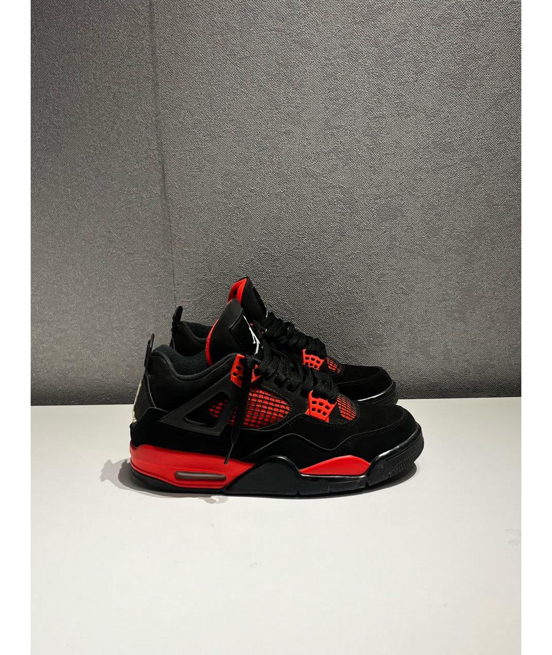 JORDAN Красные нубуковые высокие кроссовки / кеды, фото 8