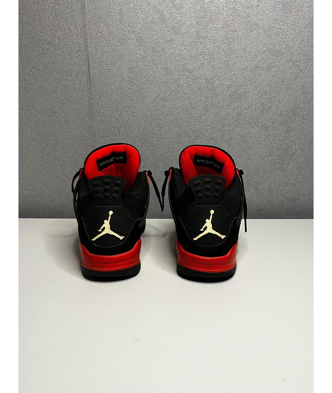 JORDAN Красные нубуковые высокие кроссовки / кеды, фото 4