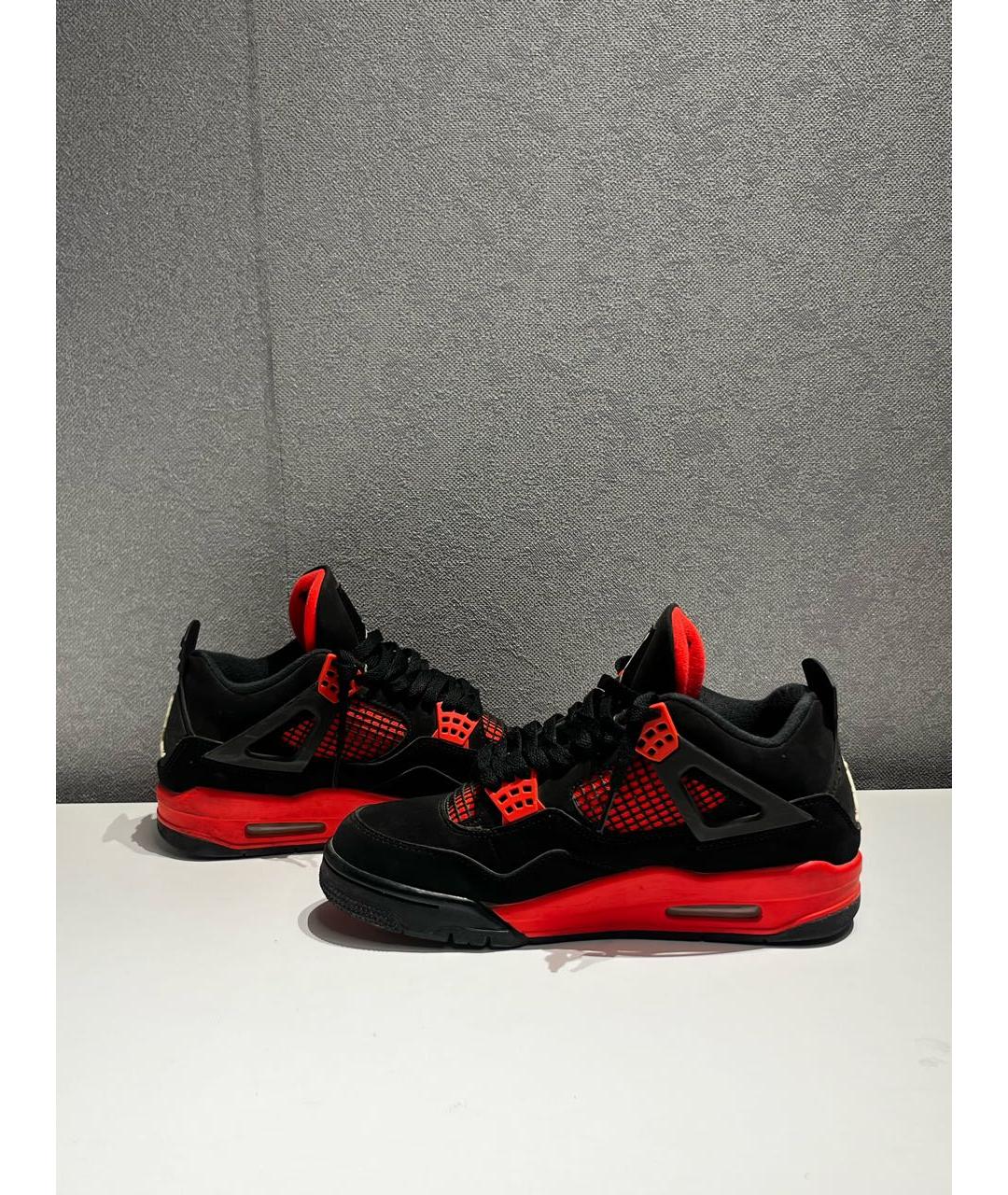 JORDAN Красные нубуковые высокие кроссовки / кеды, фото 5