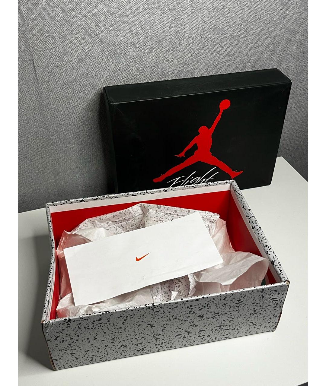 JORDAN Красные нубуковые высокие кроссовки / кеды, фото 7