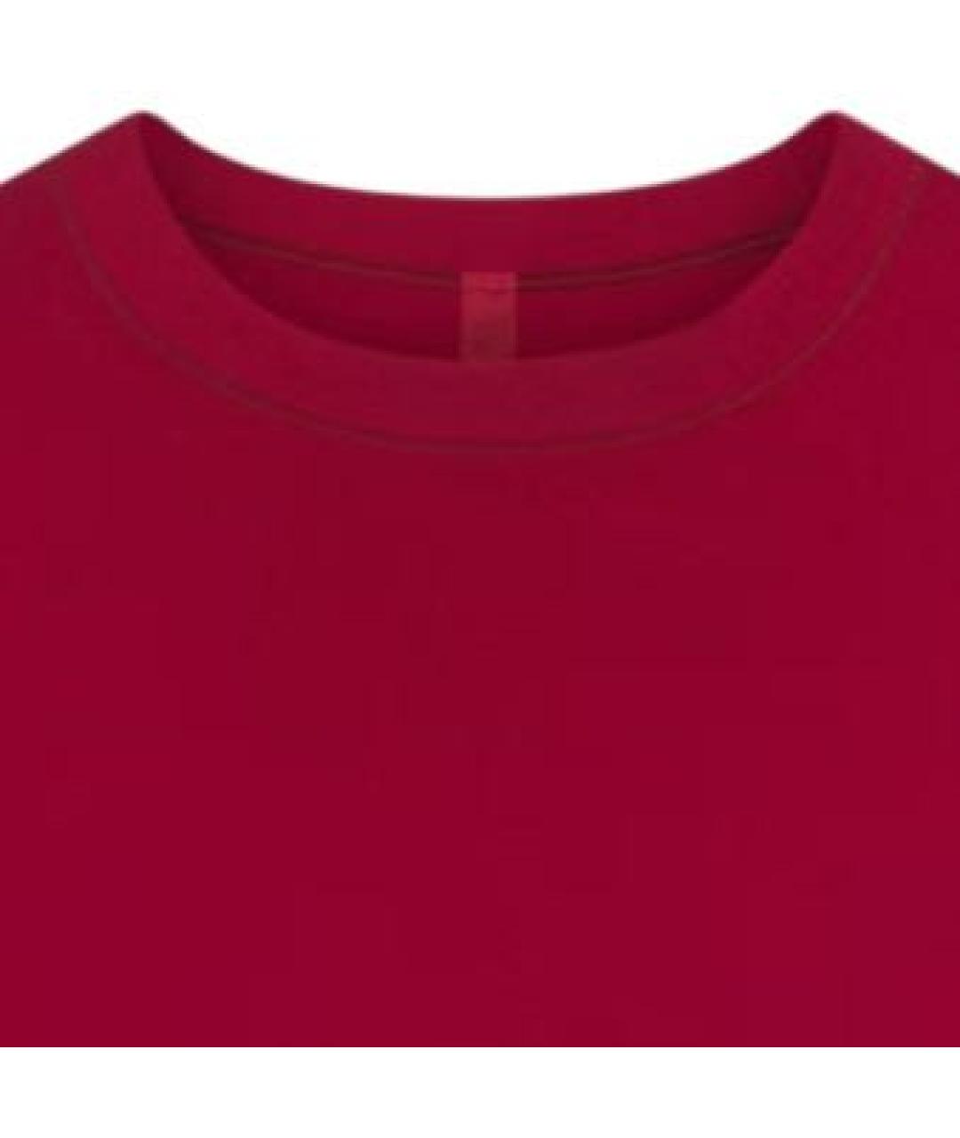 SKIMS Бордовая хлопковая футболка, фото 2