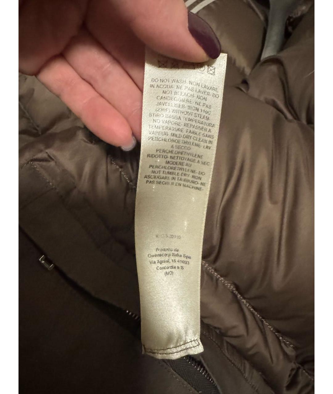 RICK OWENS Коричневый полиамидовый пуховик, фото 7