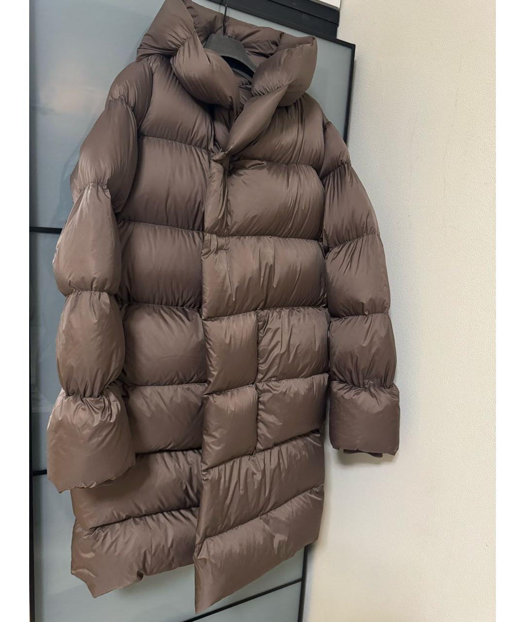 RICK OWENS Коричневый полиамидовый пуховик, фото 9