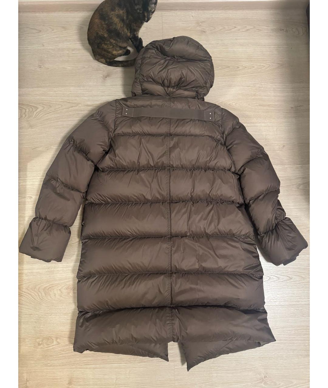 RICK OWENS Коричневый полиамидовый пуховик, фото 2
