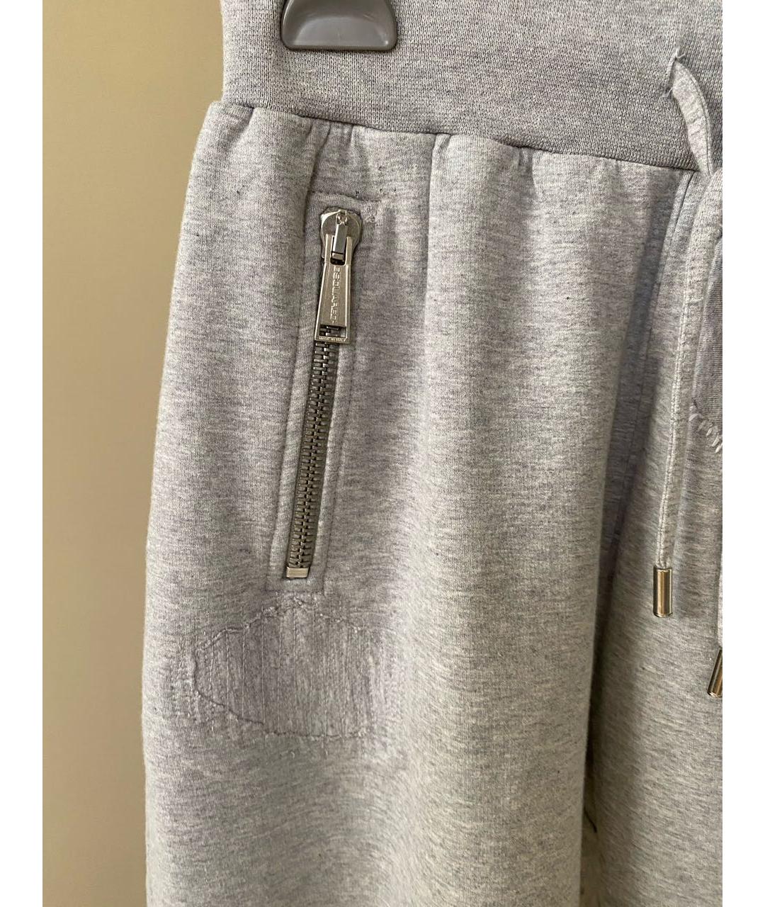 DSQUARED2 Серые хлопковые спортивные брюки и шорты, фото 3