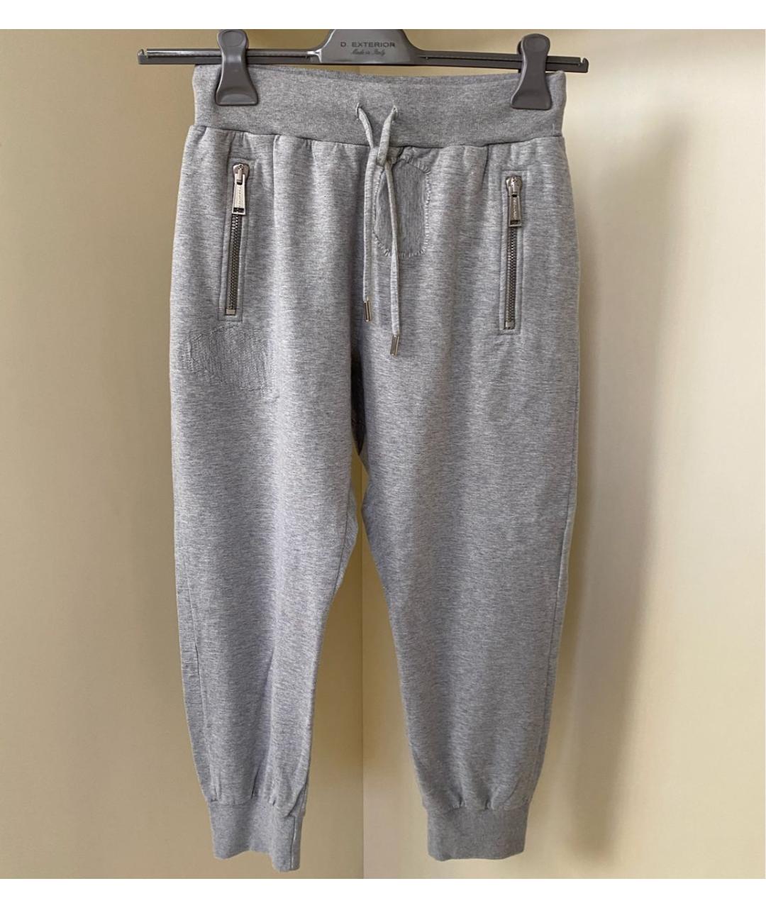 DSQUARED2 Серые хлопковые спортивные брюки и шорты, фото 9