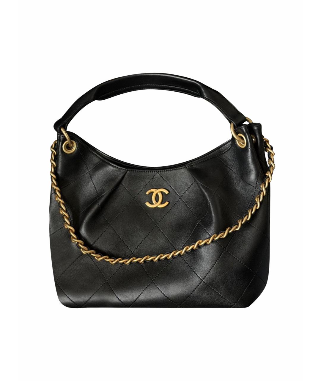 CHANEL Черная кожаная сумка через плечо, фото 1