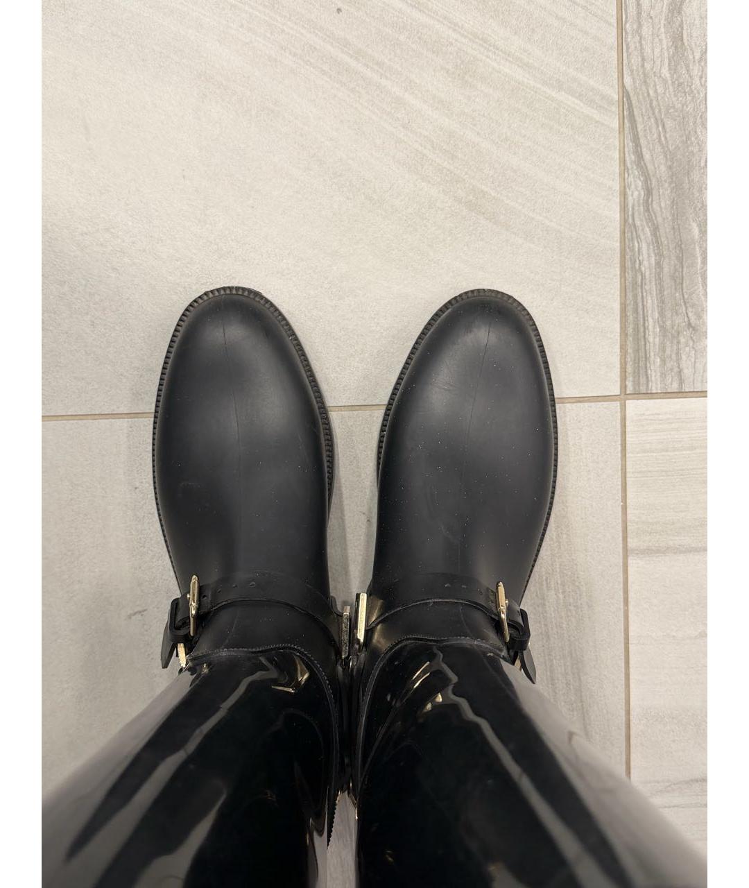 JIMMY CHOO Черные резиновые сапоги, фото 4