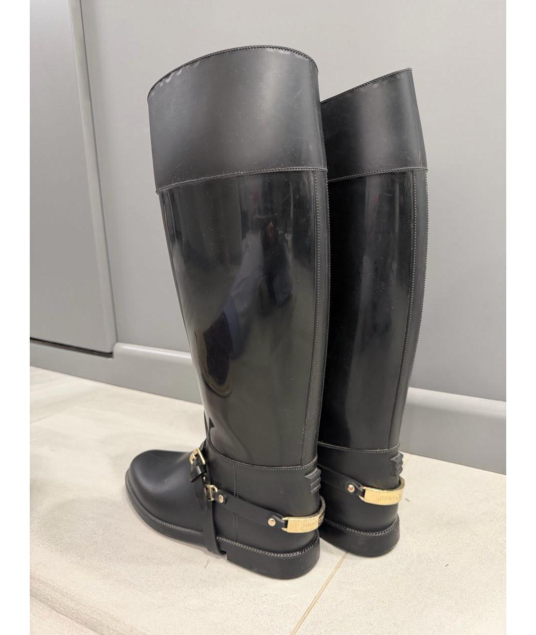 JIMMY CHOO Черные резиновые сапоги, фото 6