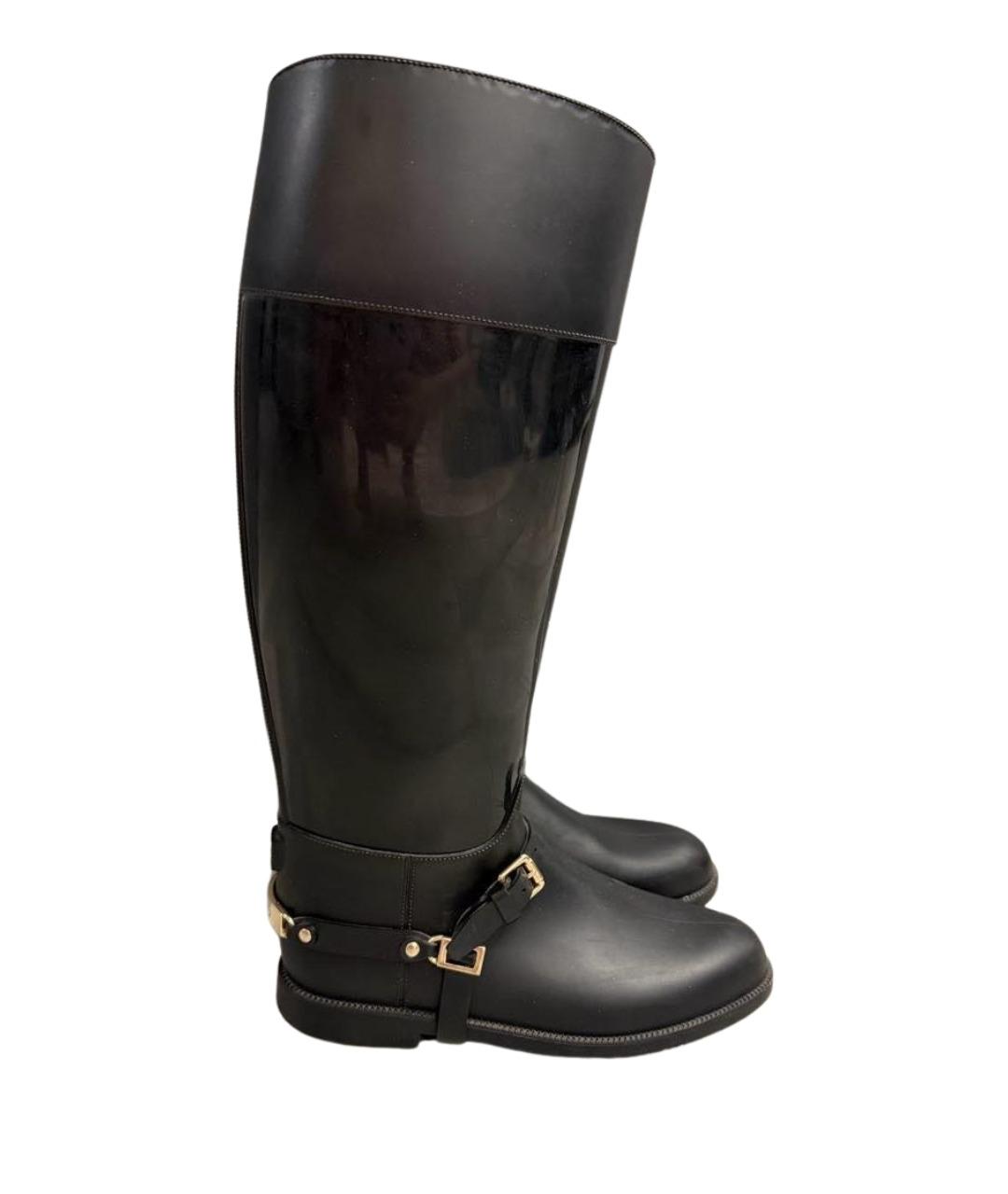 JIMMY CHOO Черные резиновые сапоги, фото 1