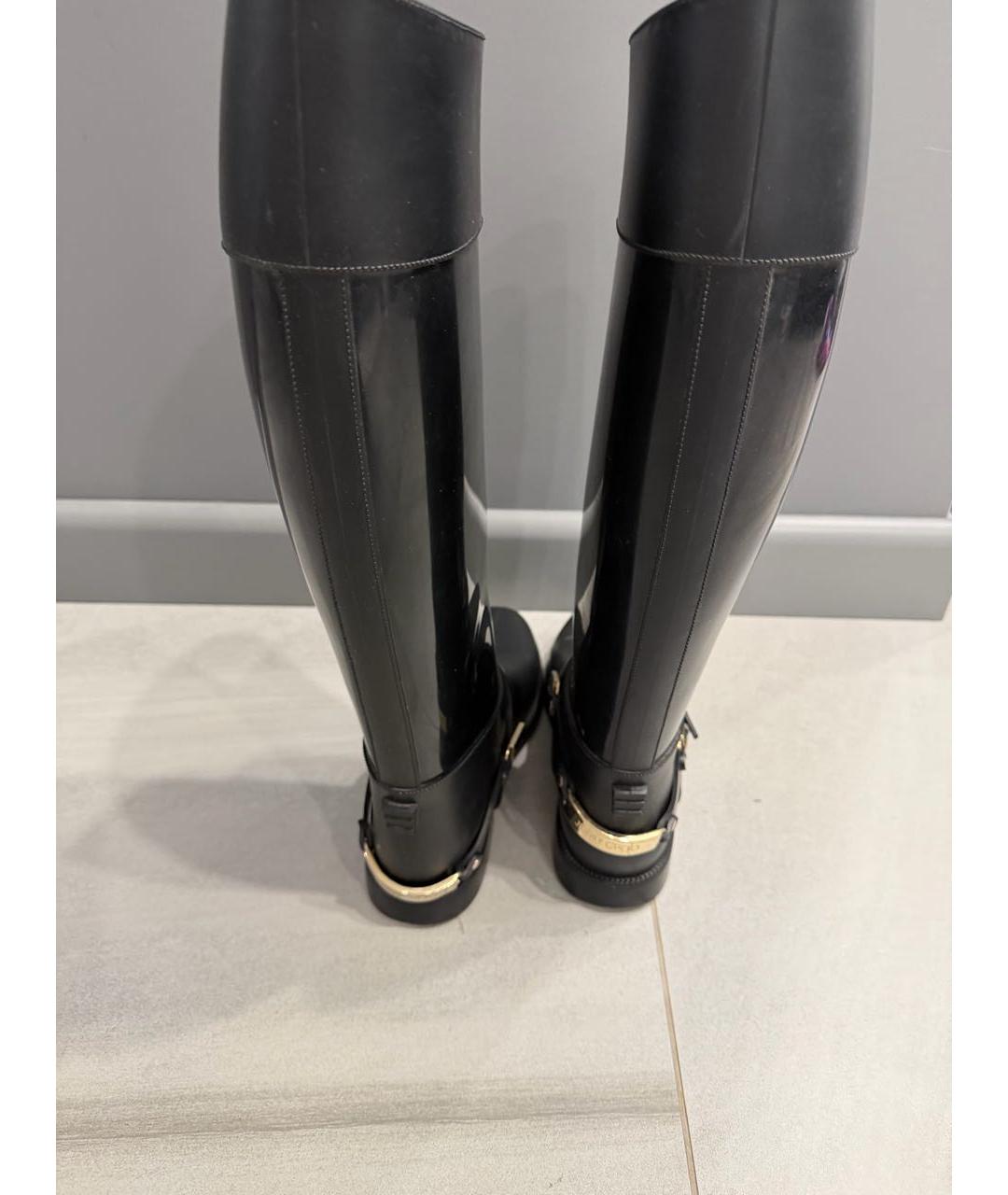 JIMMY CHOO Черные резиновые сапоги, фото 5
