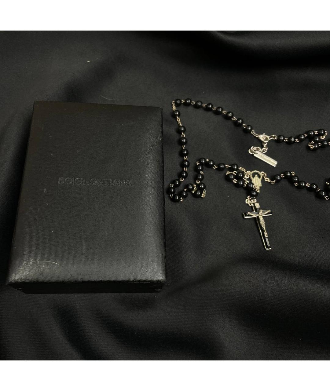 DOLCE&GABBANA Черная металлическая цепочка/подвеска, фото 2