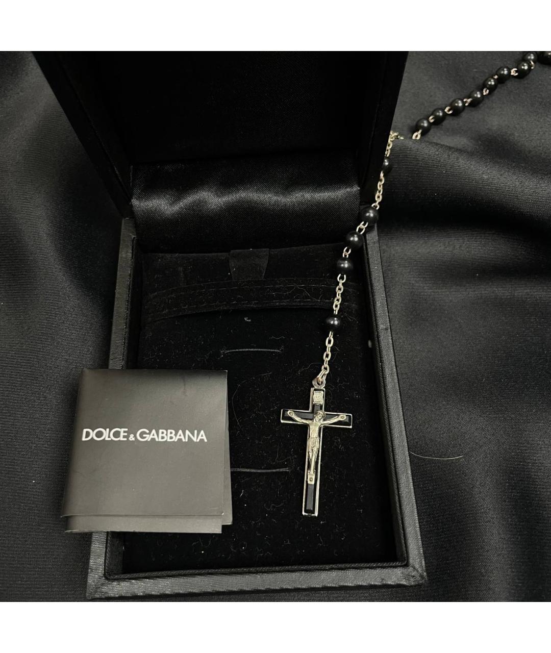 DOLCE&GABBANA Черная металлическая цепочка/подвеска, фото 5