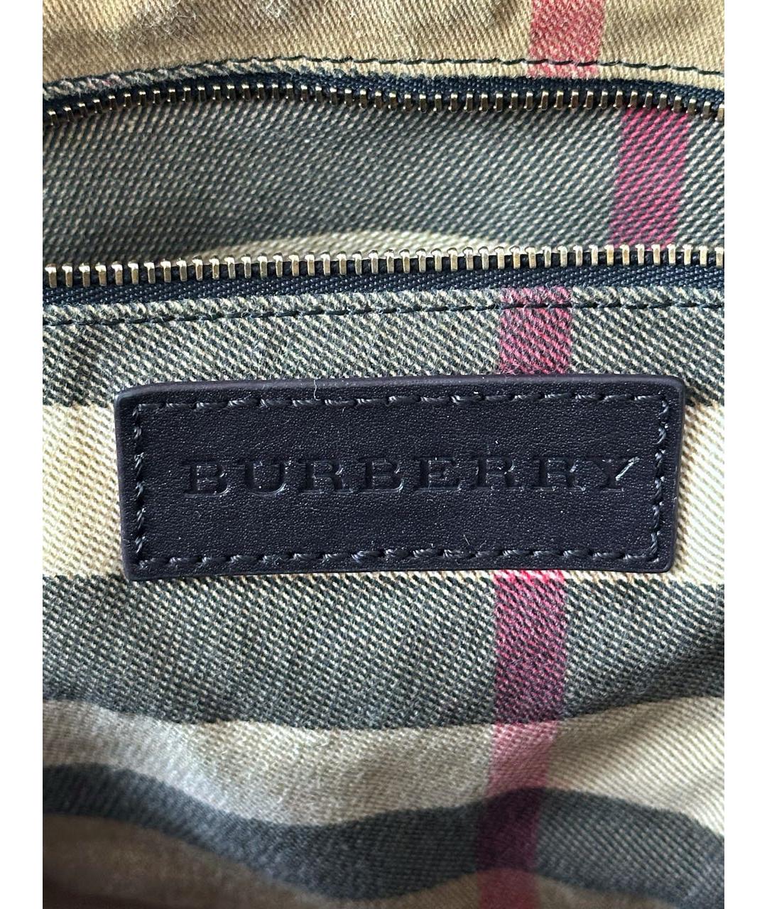 BURBERRY Коричневая кожаная сумка с короткими ручками, фото 8
