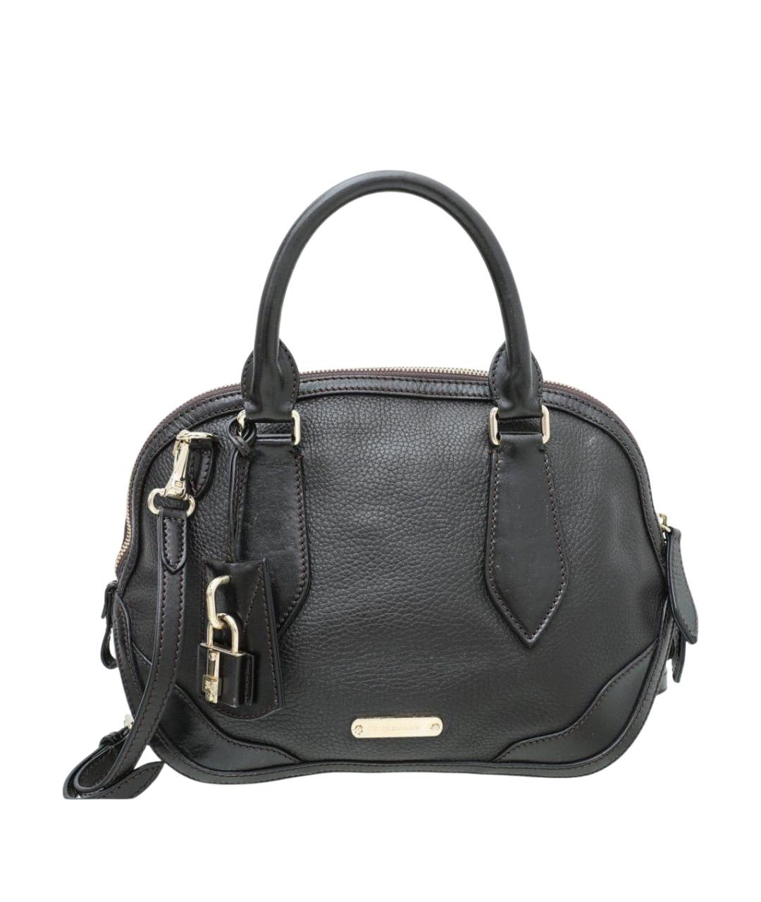 BURBERRY Коричневая кожаная сумка с короткими ручками, фото 1