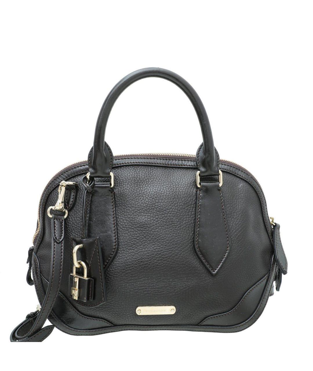 BURBERRY Коричневая кожаная сумка с короткими ручками, фото 9