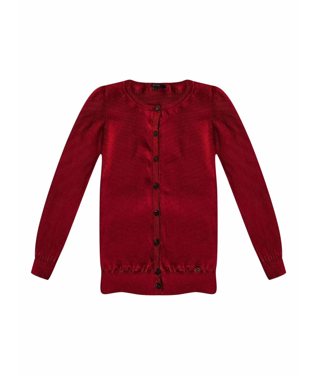GUCCI Бордовый вискозный кардиган, фото 1