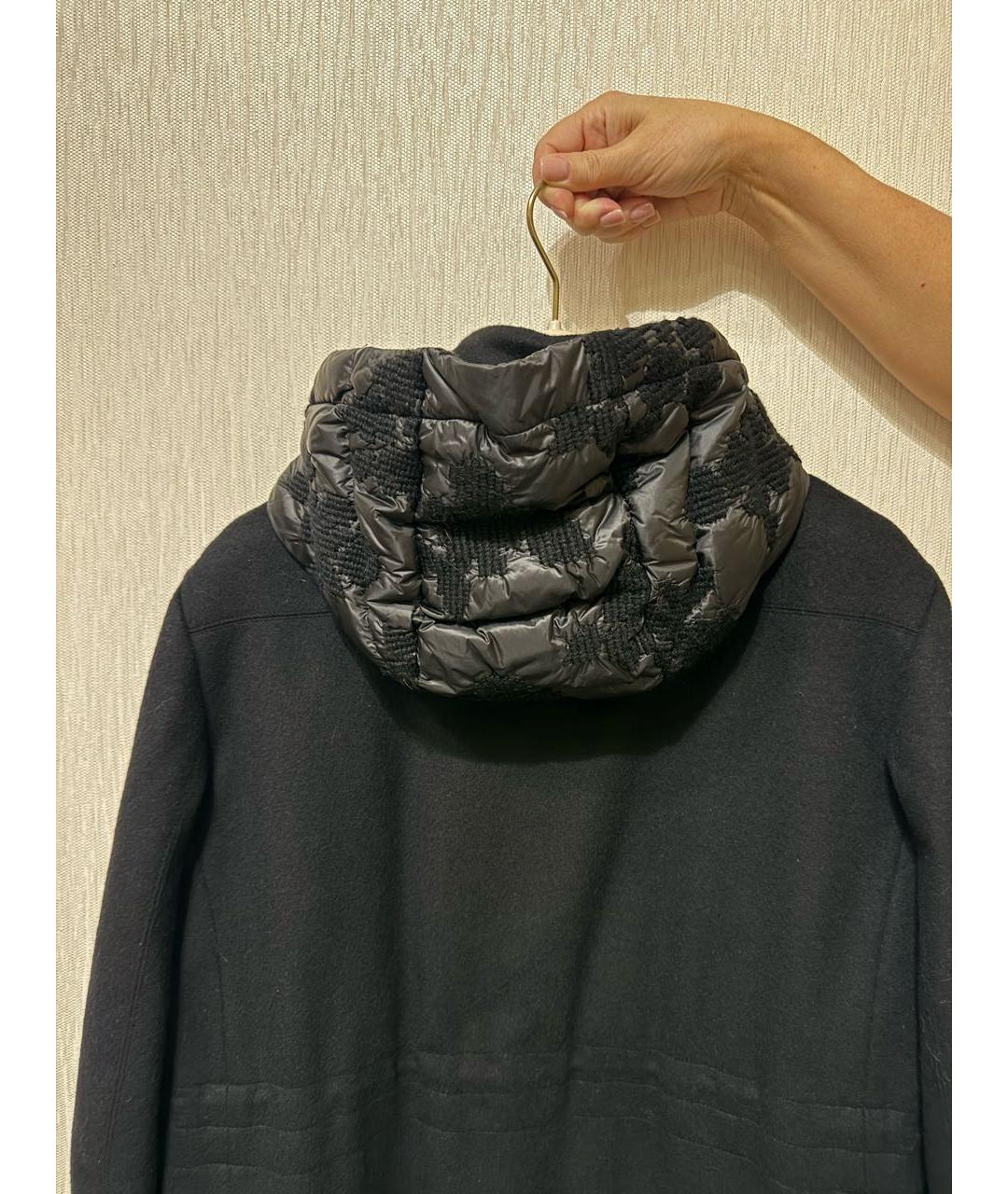 MOORER Черный шерстяной пуховик, фото 3