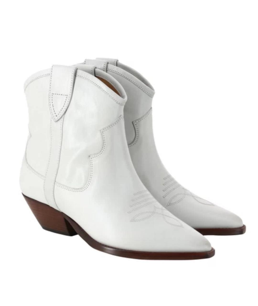 ISABEL MARANT Серые кожаные полусапоги, фото 2