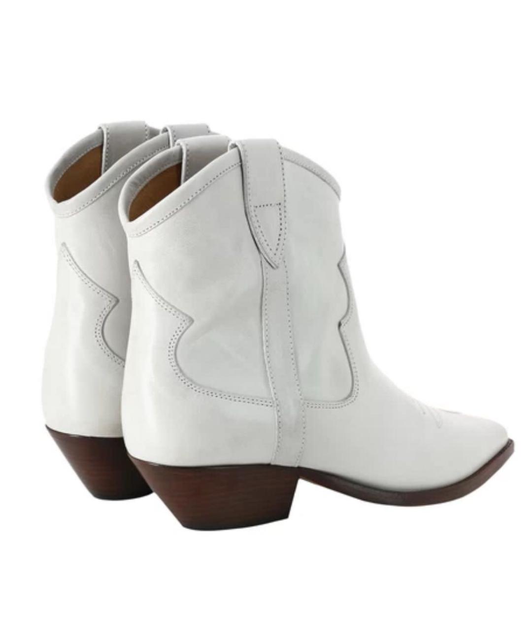 ISABEL MARANT Серые кожаные полусапоги, фото 4