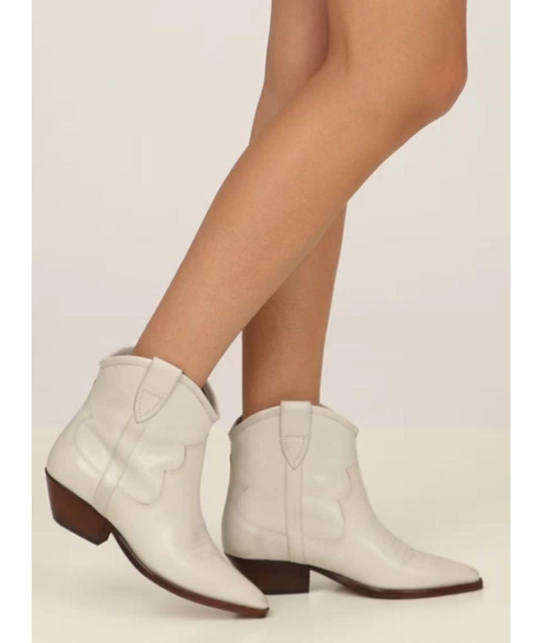 ISABEL MARANT Серые кожаные полусапоги, фото 7