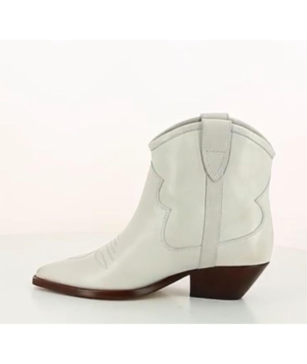 ISABEL MARANT Серые кожаные полусапоги, фото 6