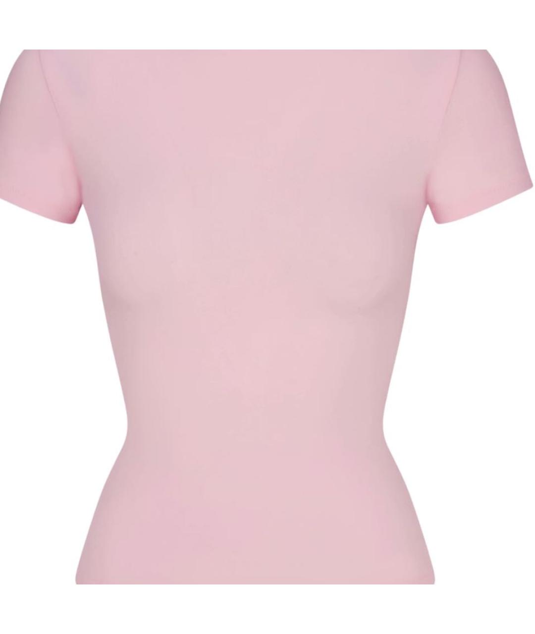 SKIMS Розовая хлопковая футболка, фото 3