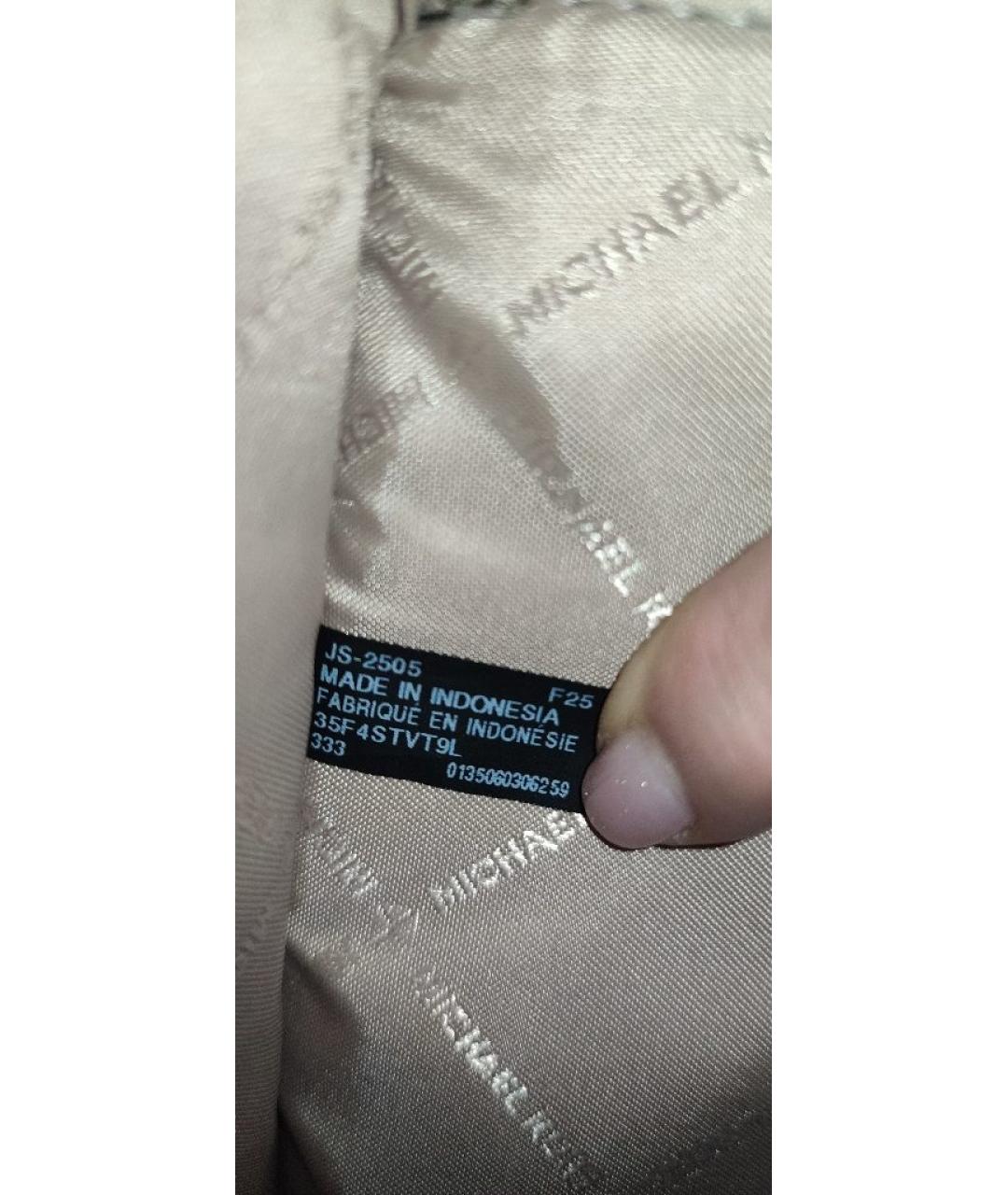 MICHAEL KORS Хаки кожаная сумка тоут, фото 6