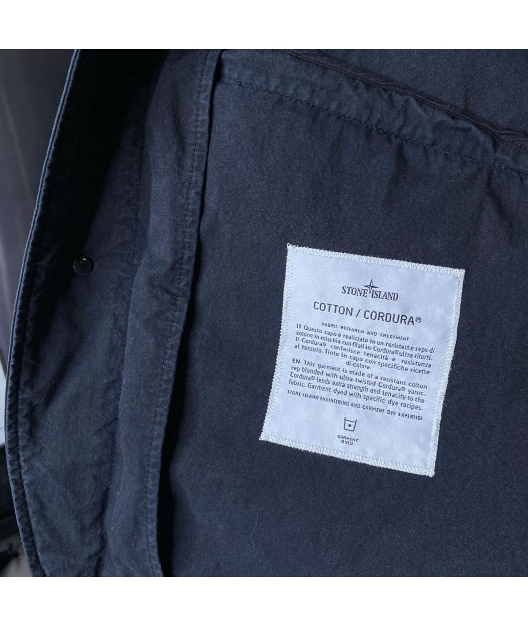 STONE ISLAND Черная хлопковая куртка, фото 4