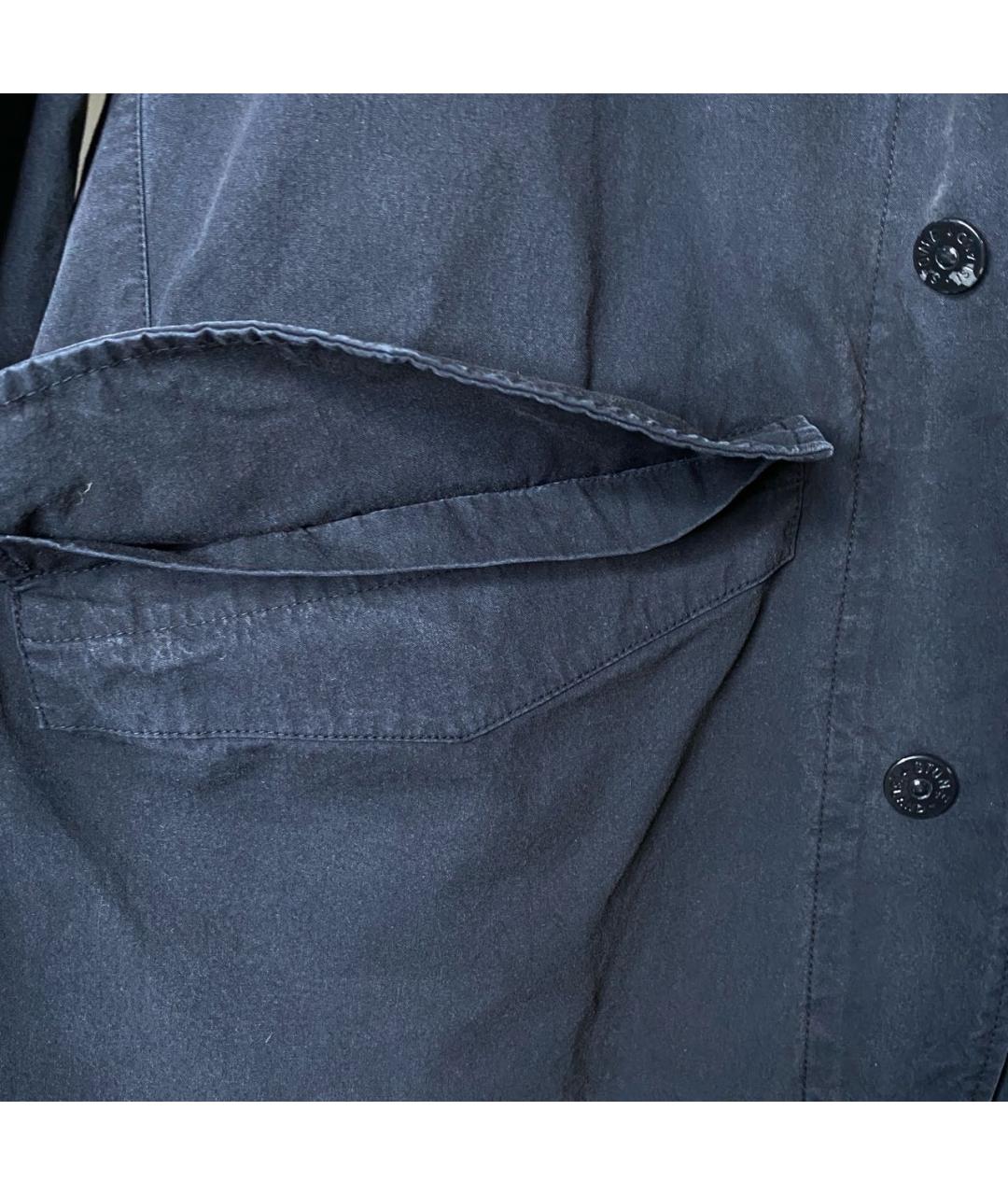 STONE ISLAND Черная хлопковая куртка, фото 6