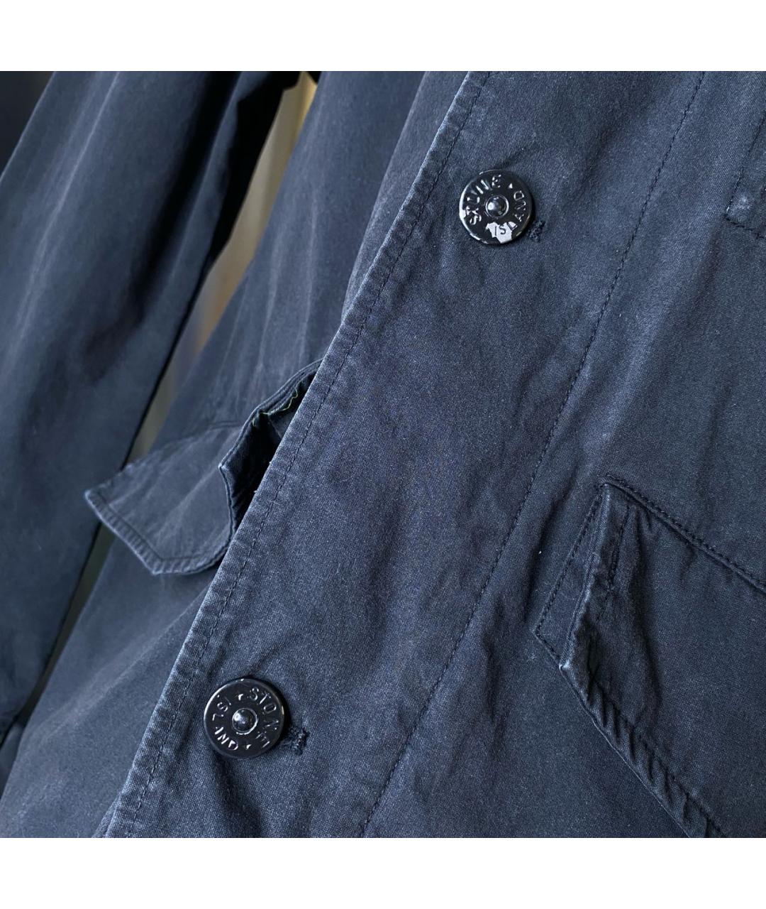 STONE ISLAND Черная хлопковая куртка, фото 5