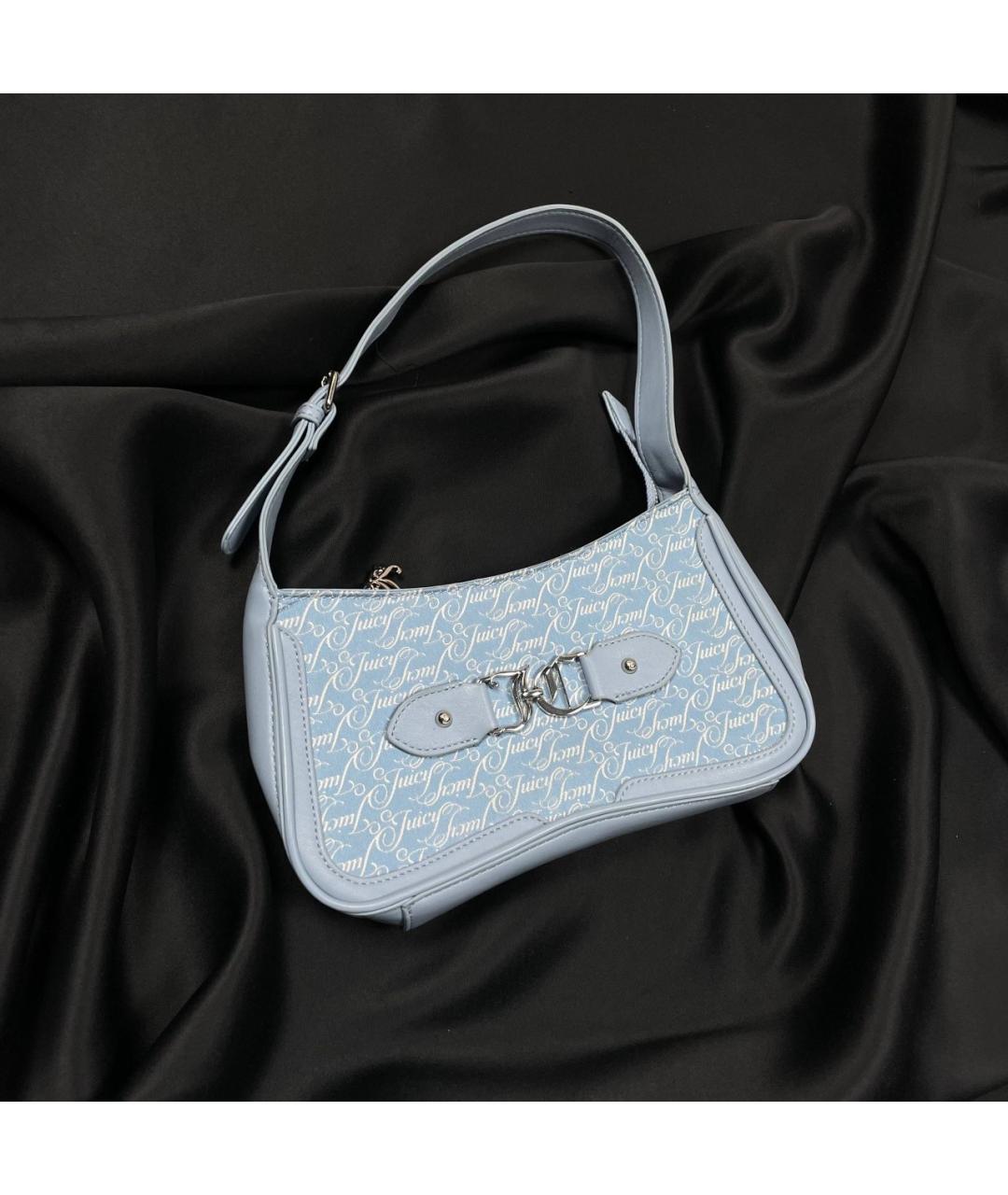 JUICY COUTURE Голубая сумка с короткими ручками, фото 6