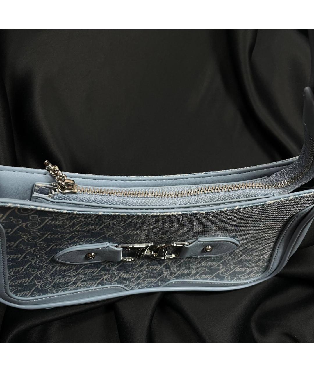 JUICY COUTURE Голубая сумка с короткими ручками, фото 5