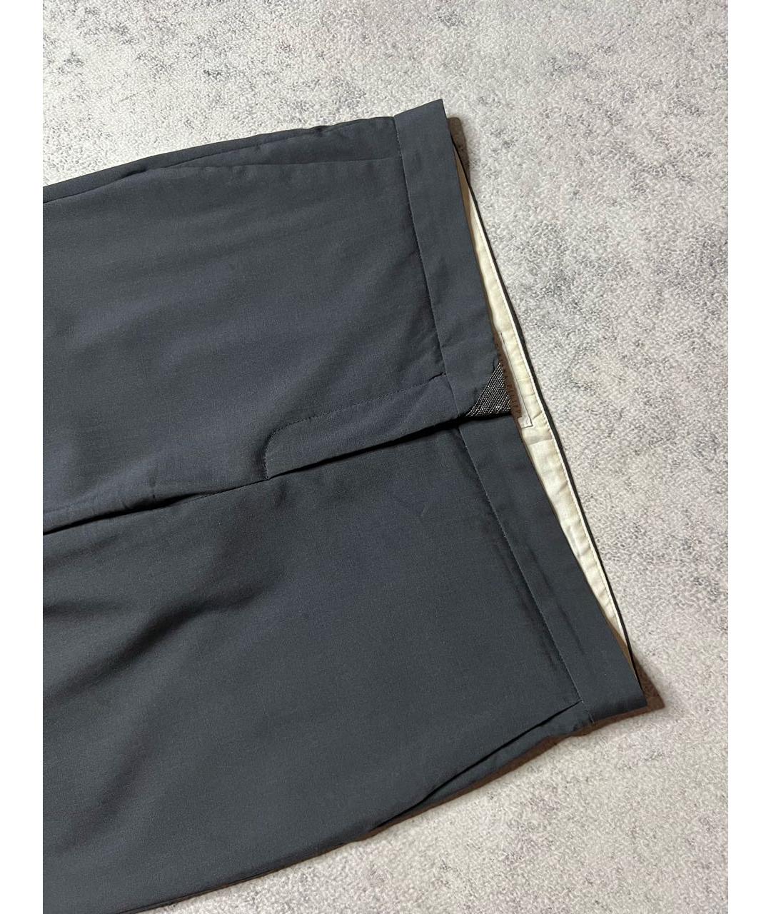 FABIANA FILIPPI Серые шерстяные брюки узкие, фото 2