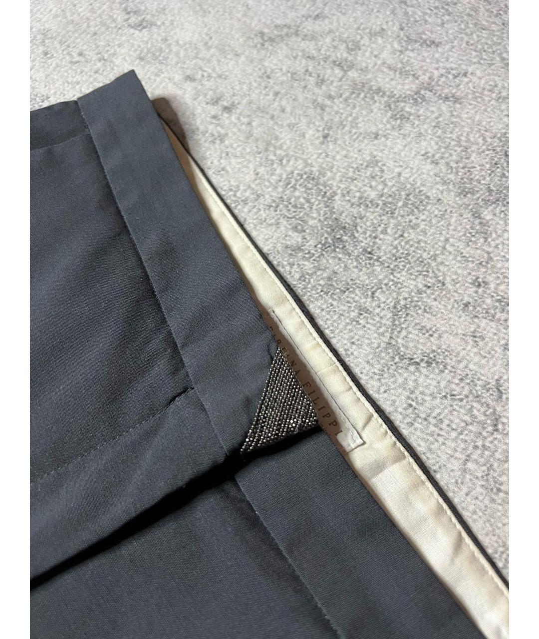 FABIANA FILIPPI Серые шерстяные брюки узкие, фото 3