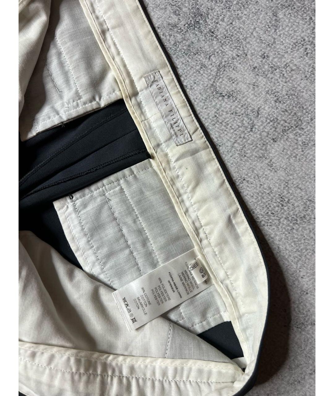 FABIANA FILIPPI Серые шерстяные брюки узкие, фото 5