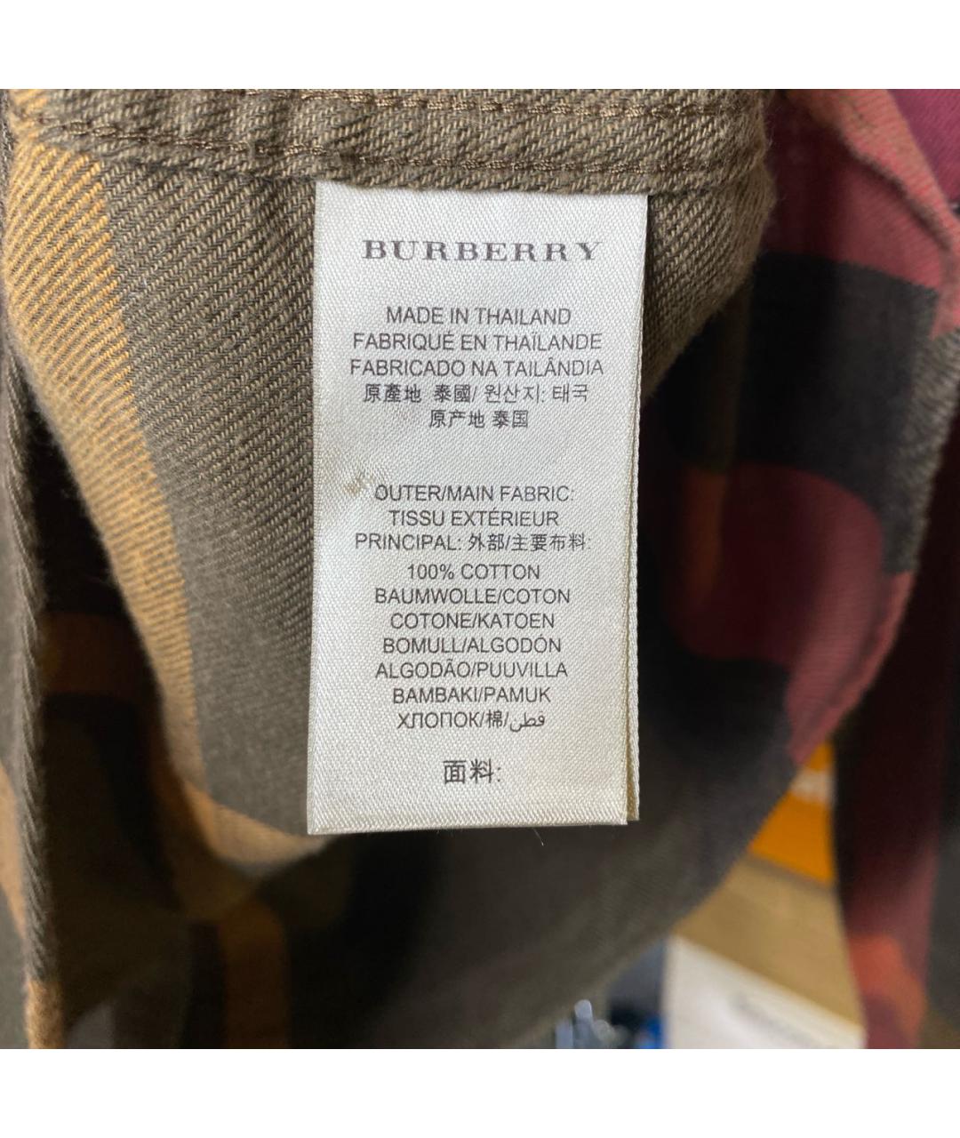 BURBERRY Мульти хлопковая кэжуал рубашка, фото 8