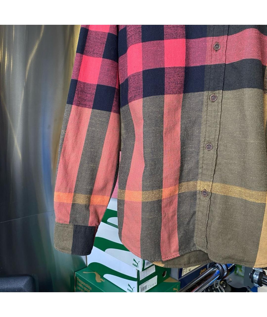 BURBERRY Мульти хлопковая кэжуал рубашка, фото 5