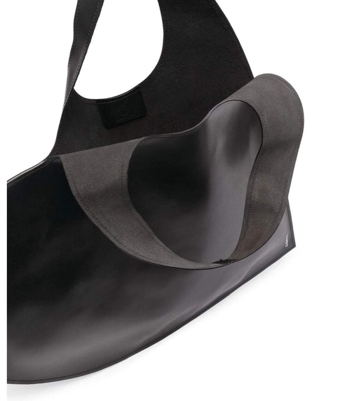 COPERNI Черная кожаная сумка с короткими ручками, фото 4