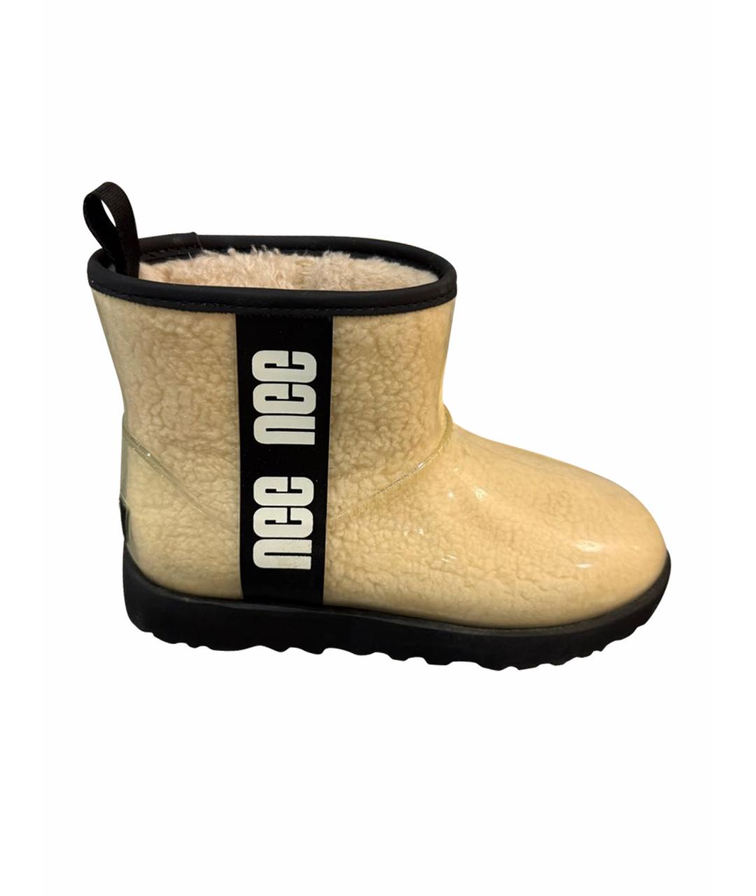 UGG AUSTRALIA Бежевые резиновые полусапоги, фото 1