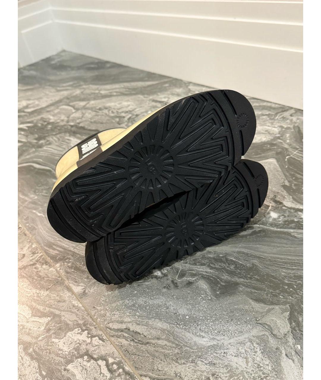 UGG AUSTRALIA Бежевые резиновые полусапоги, фото 4